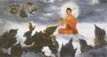 高い天の仏教でバカ・ブラフマーに教義を説明する仏陀